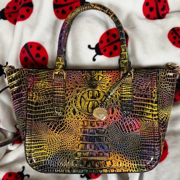 Brahmin Handbags - Brahmin Small Ashlee Satchel in Neon Lights Rtl $315 offering at 37% off retail